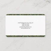 Carte De Visite Jardin de fleurs de jasmin vert blanc (Dos)