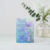 Carte De Visite Jardin de fleurs de Pansy Photo Memorial (Debout devant)