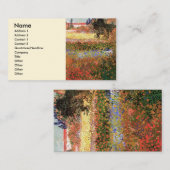 Carte De Visite Jardin de fleurs par Vincent van Gogh (Devant / Derrière)