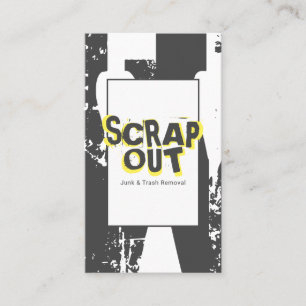 Carte De Visite Jardin de malle, métal de ferraille, recyclage