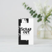 Carte De Visite Jardin de malle, métal de ferraille, recyclage (Debout devant)