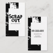 Carte De Visite Jardin de malle, métal de ferraille, recyclage (Devant / Derrière)