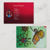 CARTE DE VISITE JARDIN DE MELISSA / LADYBUG ET BUTTERFER (Devant / Derrière)