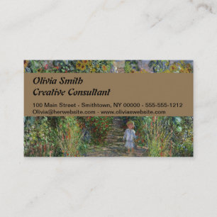 Carte De Visite Jardin de Monet Vetheuil Impressionim Peinture de