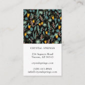 Carte De Visite Jardin de nuit Botanique Plante Moderne Chic Noir (Dos)