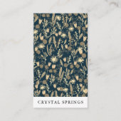 Carte De Visite Jardin de nuit Botanique Plantes Moderne Chic Flor (Devant)