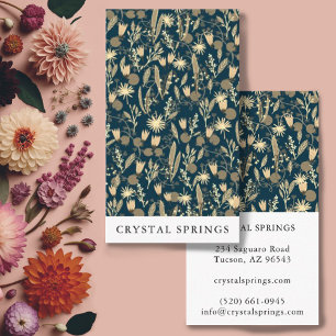 Carte De Visite Jardin de nuit Botanique Plantes Moderne Chic Flor