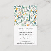 Carte De Visite Jardin de nuit Botanique Plantes Moderne Chic Flor (Dos)