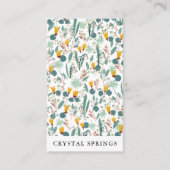 Carte De Visite Jardin de nuit Botanique Plantes Moderne Chic Flor (Devant)