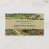 Carte De Visite Jardin de peinture classique de Van Gogh à Arles (Dos)