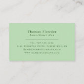 Carte De Visite Jardin de pelouse, jardinier, Horticulteur (Dos)