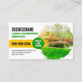 Carte De Visite Jardin de pelouse Services de remorquage paysager (Devant)