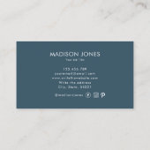 Carte De Visite Jardin de printemps Elégant aquarelle unique Flora (Dos)