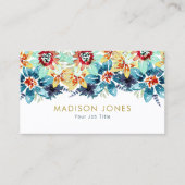 Carte De Visite Jardin de printemps Elégant aquarelle unique Flora (Devant)