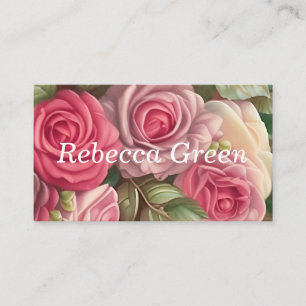 Carte De Visite Jardin de Roses Victorien - Bouquet de Mariage