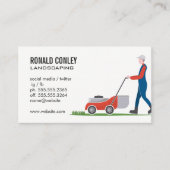 Carte De Visite Jardin de sciage pelouse | Couper l'herbe (Devant)