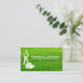 Carte De Visite Jardin de sciage pelouse | Couper l'herbe (Debout devant)