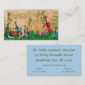 Carte De Visite Jardin de violon (Devant / Derrière)