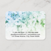 Carte De Visite Jardin d'Eden | Fleurs exquises, Fond blanc (Dos)