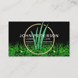Carte De Visite Jardin d'entretien de la pelouse Paysage Logo vert