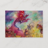 CARTE DE VISITE JARDIN DES OMBRES PERDUES, CHEVAL, DRAGON ROUGE (Dos)