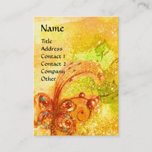 CARTE DE VISITE JARDIN DES OMBRES PERDUES - DRAGON ROUGE VOL (Devant)