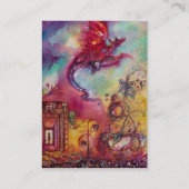 CARTE DE VISITE JARDIN DES OMBRES PERDUES - DRAGON ROUGE VOL (Dos)