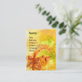 CARTE DE VISITE JARDIN DES OMBRES PERDUES - DRAGON ROUGE VOL (Debout devant)