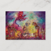 Carte De Visite JARDIN DES OMBRES PERDUES, DRAGON ROUGE VOL Bleu (Dos)