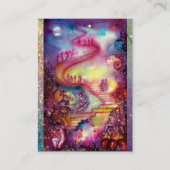 Carte De Visite JARDIN DES OMBRES PERDUES ESCALIERS MYSTIQUES rose (Dos)