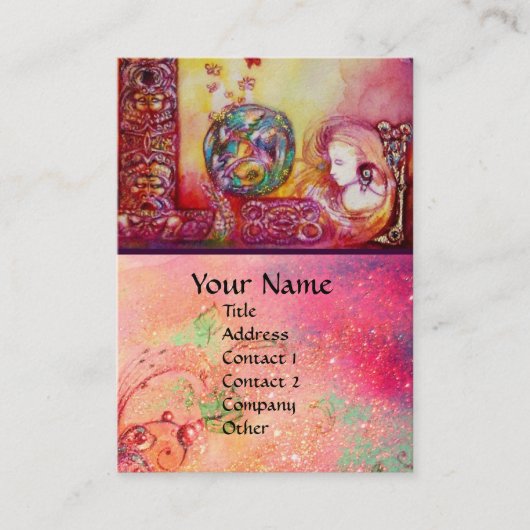 CARTE DE VISITE JARDIN DES OMBRES PERDUES - FAIRY ET BUTTERFLIES (Devant)