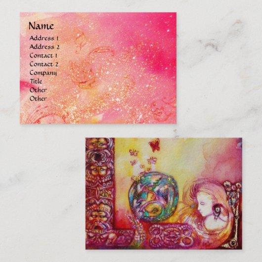 CARTE DE VISITE JARDIN DES OMBRES PERDUES - FAIRY ET BUTTERFLIES (Devant / Derrière)