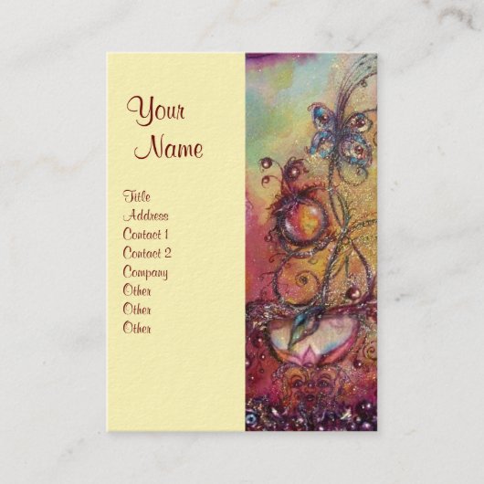 CARTE DE VISITE JARDIN DES OMBRES PERDUES - MAGIQUE PLANTE DE BOUT (Devant)