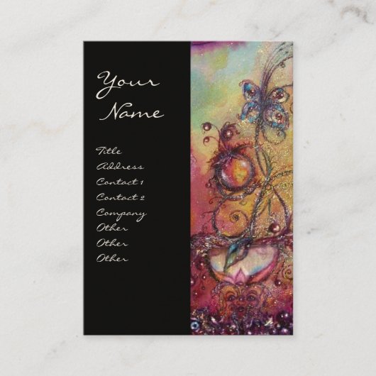 CARTE DE VISITE JARDIN DES OMBRES PERDUES - MAGIQUE PLANTE DE BOUT (Devant)