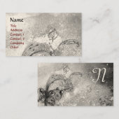 CARTE DE VISITE JARDIN DES OMBRES PERDUES MONOGRAMME À BÂTON (Devant / Derrière)