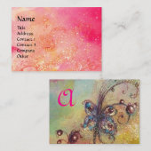 CARTE DE VISITE JARDIN DES OMBRES PERDUES MONOGRAMME À BÂTON (Devant / Derrière)