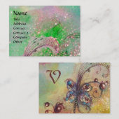 CARTE DE VISITE JARDIN DES OMBRES PERDUES MONOGRAMME À BÂTON (Devant / Derrière)