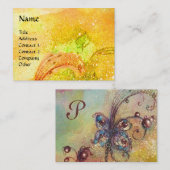 CARTE DE VISITE JARDIN DES OMBRES PERDUES MONOGRAMME À BÂTON (Devant / Derrière)