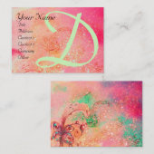 CARTE DE VISITE JARDIN DES OMBRES PERDUES - MONOGRAMME DE BUTTERFL (Devant / Derrière)