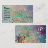 CARTE DE VISITE JARDIN DES OMBRES PERDUES MONOGRAMME DE BUTTERFLY  (Devant / Derrière)