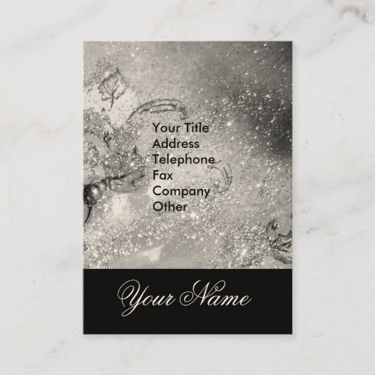 CARTE DE VISITE JARDIN DES OMBRES PERDUES -MONOGRAMME DE POUSSIÈRE (Devant)