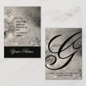 CARTE DE VISITE JARDIN DES OMBRES PERDUES -MONOGRAMME DE POUSSIÈRE (Devant / Derrière)