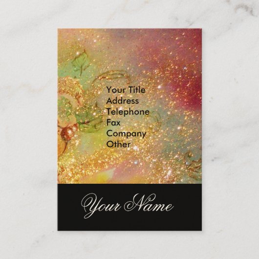 CARTE DE VISITE JARDIN DES OMBRES PERDUES -MONOGRAMME DE POUSSIÈRE (Devant)