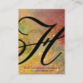 CARTE DE VISITE JARDIN DES OMBRES PERDUES -MONOGRAMME DE POUSSIÈRE (Dos)