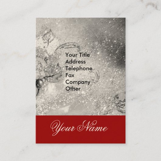 CARTE DE VISITE JARDIN DES OMBRES PERDUES -MONOGRAMME DE POUSSIÈRE (Devant)