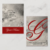 CARTE DE VISITE JARDIN DES OMBRES PERDUES -MONOGRAMME DE POUSSIÈRE (Devant / Derrière)