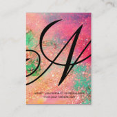 CARTE DE VISITE JARDIN DES OMBRES PERDUES -MONOGRAMME DE POUSSIÈRE (Dos)