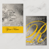 CARTE DE VISITE JARDIN DES OMBRES PERDUES -MONOGRAMME DE POUSSIÈRE (Devant / Derrière)