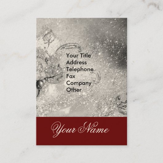 CARTE DE VISITE JARDIN DES OMBRES PERDUES -MONOGRAMME DE POUSSIÈRE (Devant)