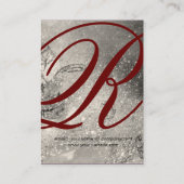 CARTE DE VISITE JARDIN DES OMBRES PERDUES -MONOGRAMME DE POUSSIÈRE (Dos)